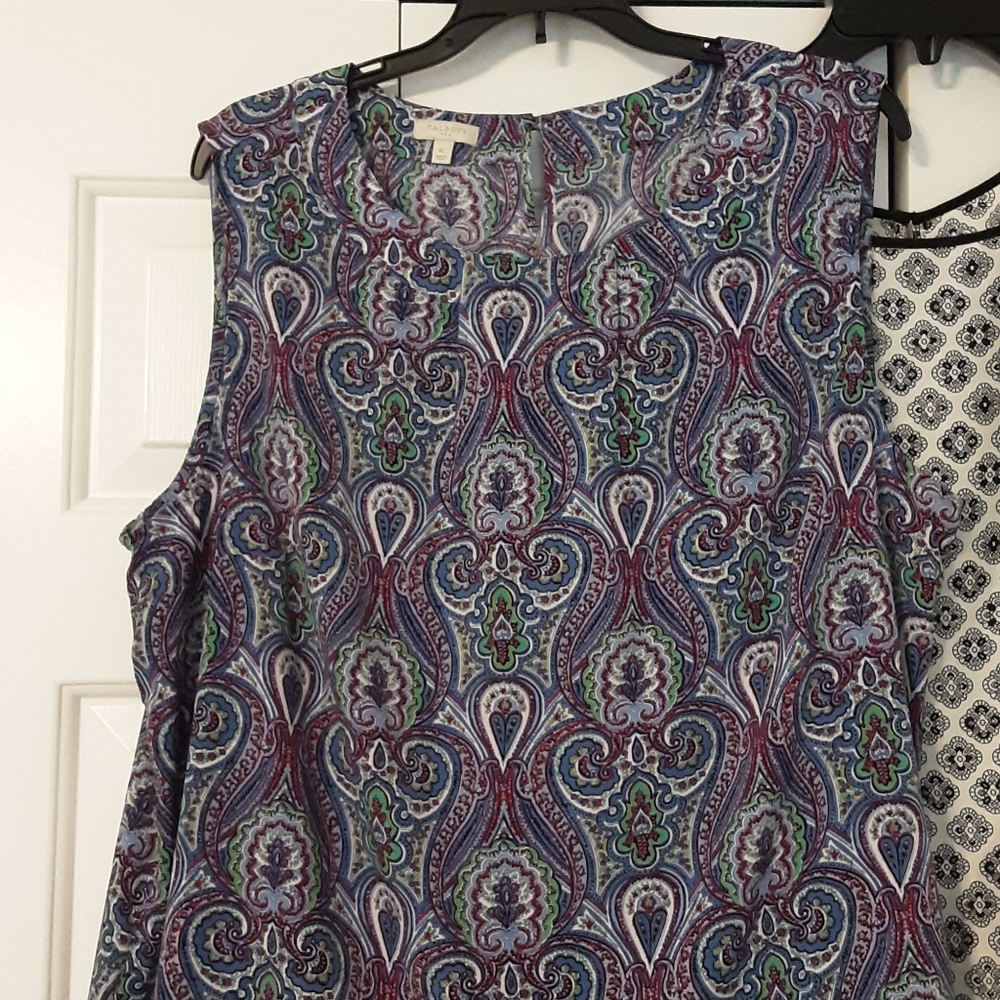 Talbots Printed Sleeveless Blouses XL